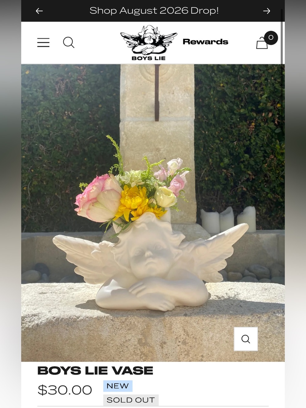 Boys Lie Cream Cherub Vase